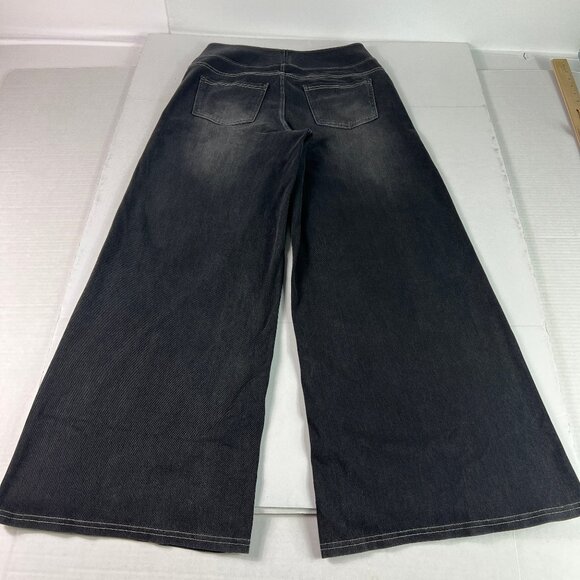 Halara Flex Jeans Women's 27x28* High Rise Wide Leg Black Stretch Denim No Tag - Picture 7 of 16